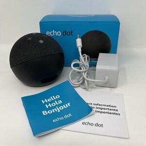 Amazon Echo Dot 4th Gen Smart Speaker Charcoal Model B7W64E w/ Charger
